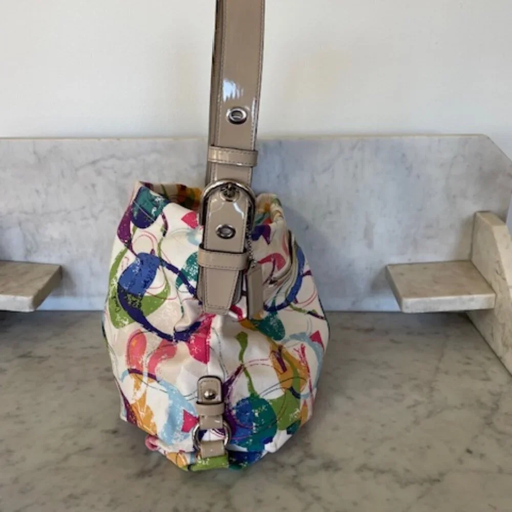 COACH Stamped Signature C Duffle Hobo Crossbody Shoulder Bag 31183E